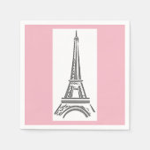 Serviette En Papier Paris Tour Eiffel Rose Papier à thème Napkins (Devant)