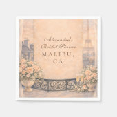 Serviette En Papier Parisian Oui Bridal Shower (Devant)