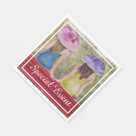 SERVIETTE EN PAPIER PARK BENCH FRIENDS FRIENDS (Coin)