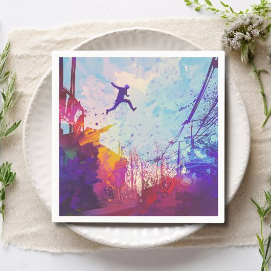 Serviette En Papier Parkour Urban Free Runling Freestyling