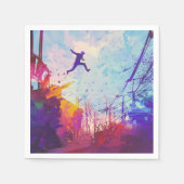 Serviette En Papier Parkour Urban Free Runling Freestyling (Devant)