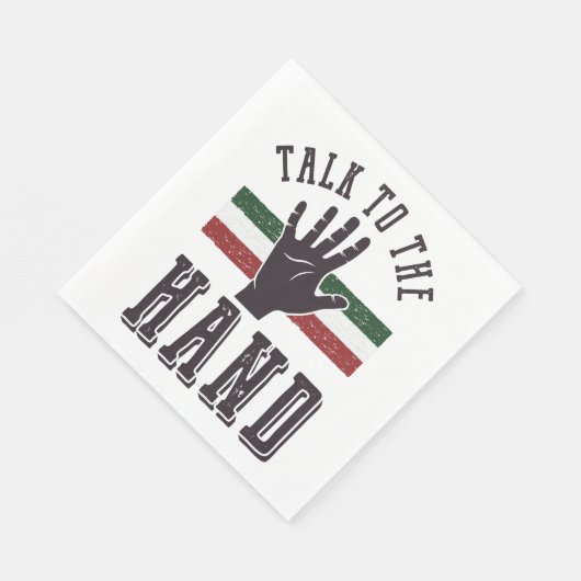 Serviette En Papier Parlez à l'Humour de main détendu (Coin)