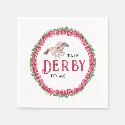 Serviette En Papier Parlez Derby à Moi | Mariage Derby Shower (Devant)