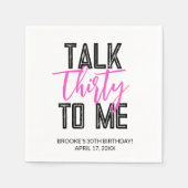 Serviette En Papier Parlez Trente à moi Anniversaire (Devant)