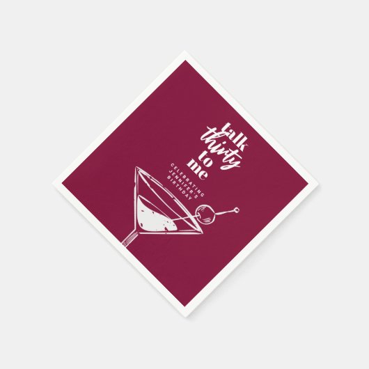 Serviette En Papier Parlez Trente pour moi 30e anniversaire Cocktail P (Coin)
