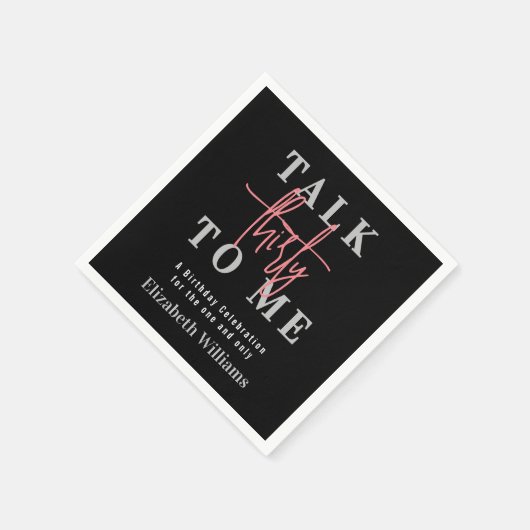 Serviette En Papier Parlez Trente Pour Moi Fille Fête d'Anniversaire M (Coin)