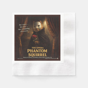 Serviette En Papier Parodie de l'Opéra Fantôme Écureuil