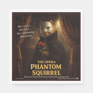 Serviette En Papier Parodie de l'Opéra Fantôme Écureuil