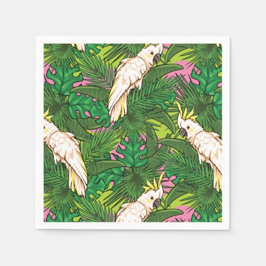 Serviette En Papier Parrot Pattern (Devant)