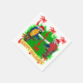 SERVIETTE EN PAPIER PARROTS DE VACANCES (Coin)
