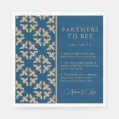 Serviette En Papier Partenaires pour Bee Indigo Honeycomb Fun Facts Sh (Devant)