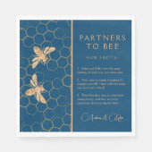 Serviette En Papier Partenaires pour Bee Indigo Honeycomb Fun Facts Sh (Devant)