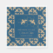Serviette En Papier Partenaires pour Bee Indigo & Honeycomb Wedding sh (Devant)