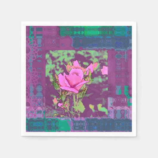 Serviette En Papier Parterre de fleurs (Devant)