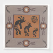 Serviette En Papier Parti amérindien Kokopelli Napkins (Devant)