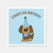 Serviette En Papier Parti Anniversaire de enfant Chien de Chien de Chi (Devant)