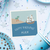 Serviette En Papier Parti Anniversaire de enfant de navire pirate