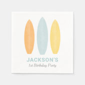 Serviette En Papier Parti Anniversaire de enfant de surf (Devant)