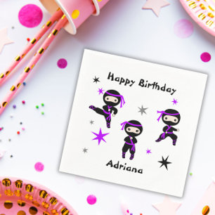 Serviette En Papier Parti Anniversaire de enfant guerrier mignon Ninja
