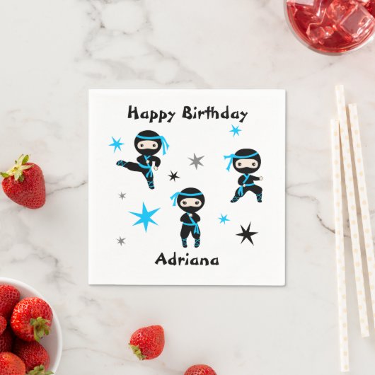 Serviette En Papier Parti Anniversaire de enfant guerrier mignon Ninja (En situation)