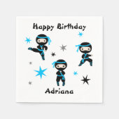 Serviette En Papier Parti Anniversaire de enfant guerrier mignon Ninja (Devant)
