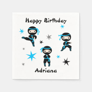 Serviette En Papier Parti Anniversaire de enfant guerrier mignon Ninja