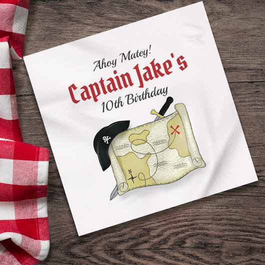 Serviette En Papier Parti Anniversaire de enfant mignon Pirate personn