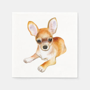 Serviette En Papier Parti Chihuahua, Amoureux des chiens chiot mignon