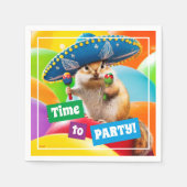 Serviette En Papier Parti Chipmunk En Sombrero (Devant)