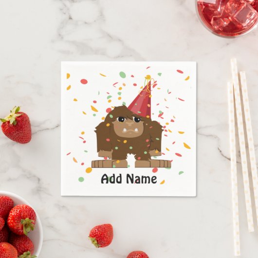 Serviette En Papier Parti Confetti Sasquatch Bigfoot (En situation)