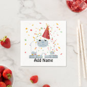 Serviette En Papier Parti Confetti Yeti (En situation)