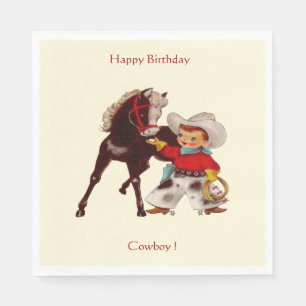 Serviette En Papier Parti Cowboy