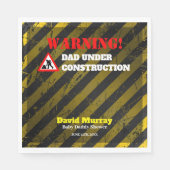 Serviette En Papier Parti Dadchelor | Avertissement DAD en constructio (Devant)