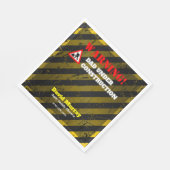 Serviette En Papier Parti Dadchelor | Avertissement DAD en constructio (Coin)