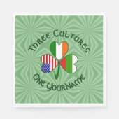 Serviette En Papier Parti d'anniversaire des Shamrocks irlandais (Devant)