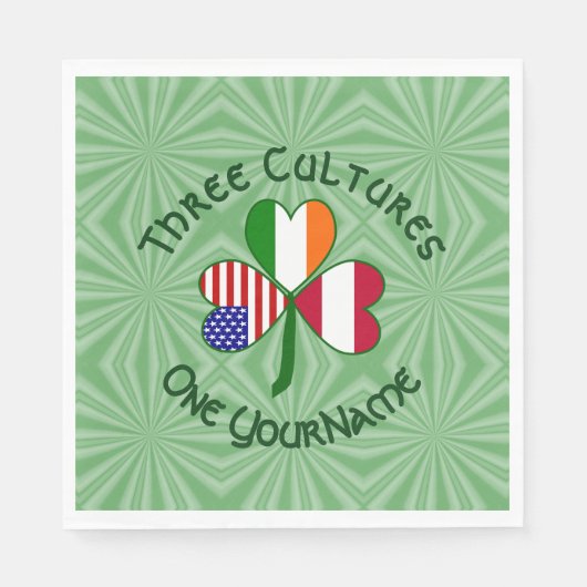 Serviette En Papier Parti d'anniversaire irlandais Shamrock (Devant)