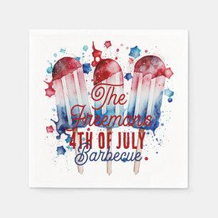 Serviette En Papier Parti de 4 juillet patriotique moderne