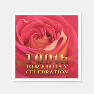 Serviette En Papier Parti de célébration du 100e anniversaire de l'o