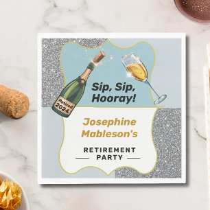 Serviette En Papier Parti de fête de retraite