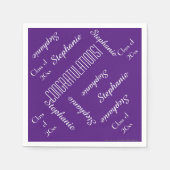 Serviette En Papier Parti de graduation Répétition Nom et année Papier (Devant)