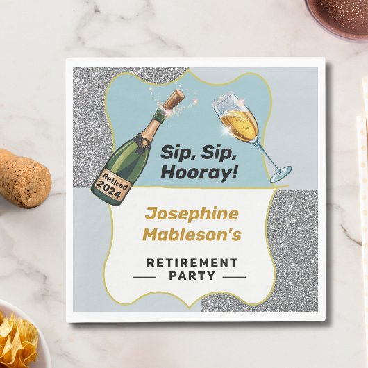 Serviette En Papier Parti de la retraite de la fête à la retraite