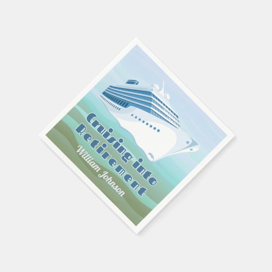 Serviette En Papier Parti de la retraite en croisière vers la retraite (Coin)