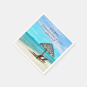 Serviette En Papier Parti de la retraite Livre de Plage Tropical Perso (Coin)