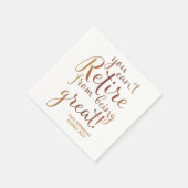 Serviette En Papier Parti de la retraite se retirer grand (Coin)