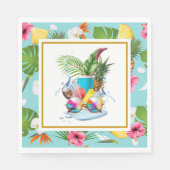 Serviette En Papier Parti de Luau hawaïen (Devant)