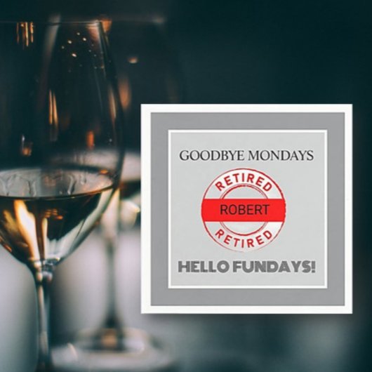 Serviette En Papier Parti de retraite amusant