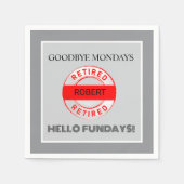 Serviette En Papier Parti de retraite amusant (Devant)