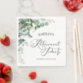 Serviette En Papier Parti de retraite botanique Feuille de Green Eucal (En situation)