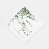 Serviette En Papier Parti de retraite botanique Feuille de Green Eucal (Coin)