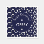 Serviette En Papier Parti de retraite de l'agent de police (Devant)